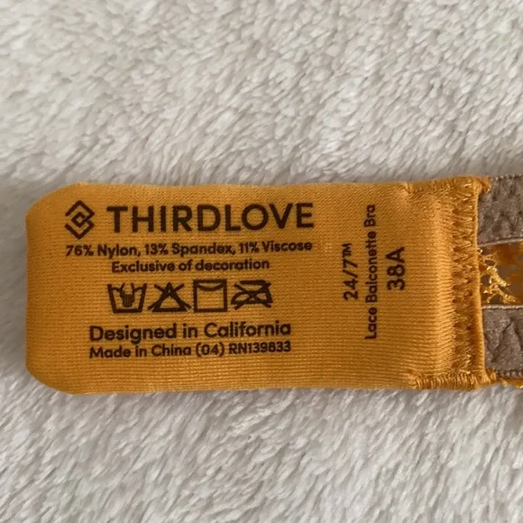 {NWT} ThirdLove | 24/7 Lace Balconette Underwire Bra (38A) - Picture 11 of 16